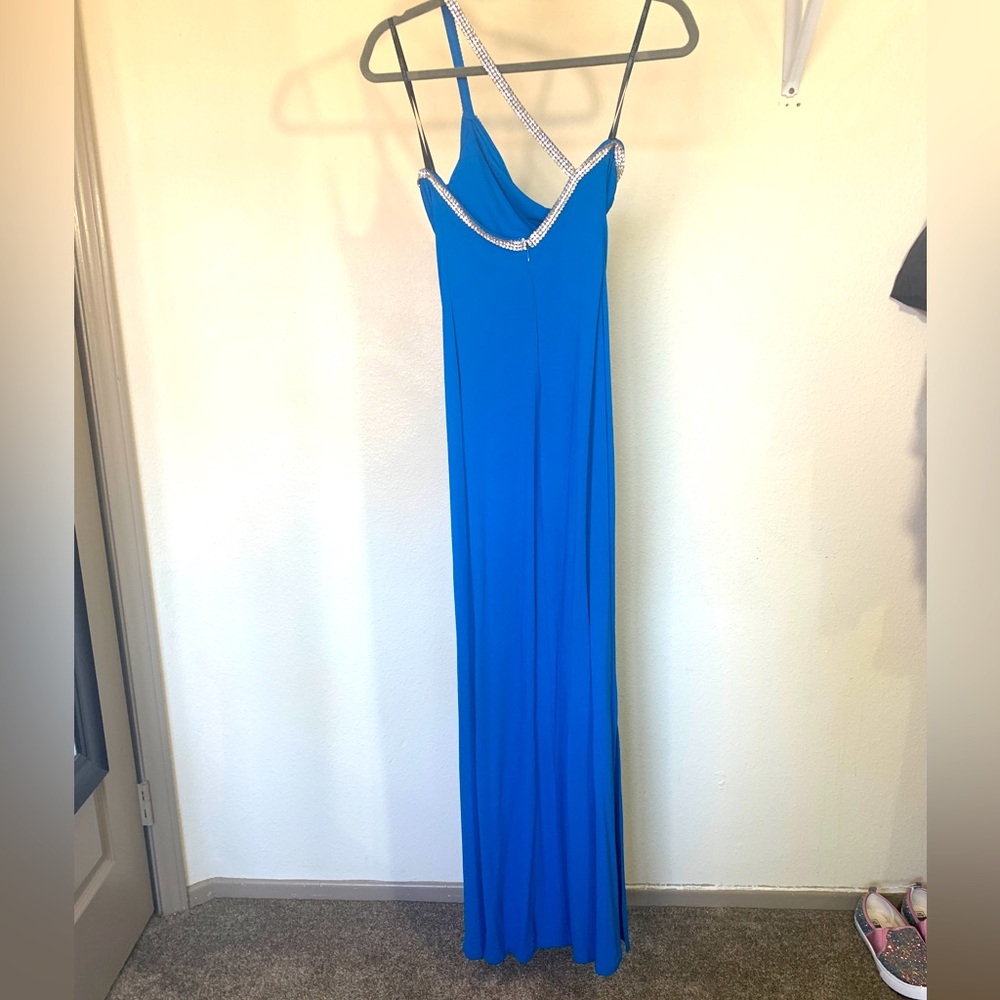 Designer Cocktail Dress Blue Maxi Dress Prom Dress Nicole Bakti Dress Sz Small